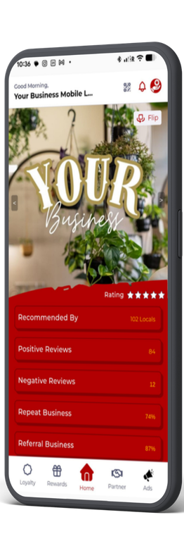 Voice For Locals business app on mobile