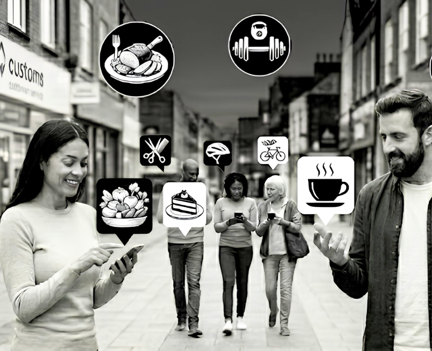 Real-time rewards connecting local businesses with nearby shoppers