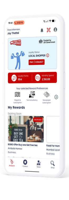Voice For Locals consumer app on mobile